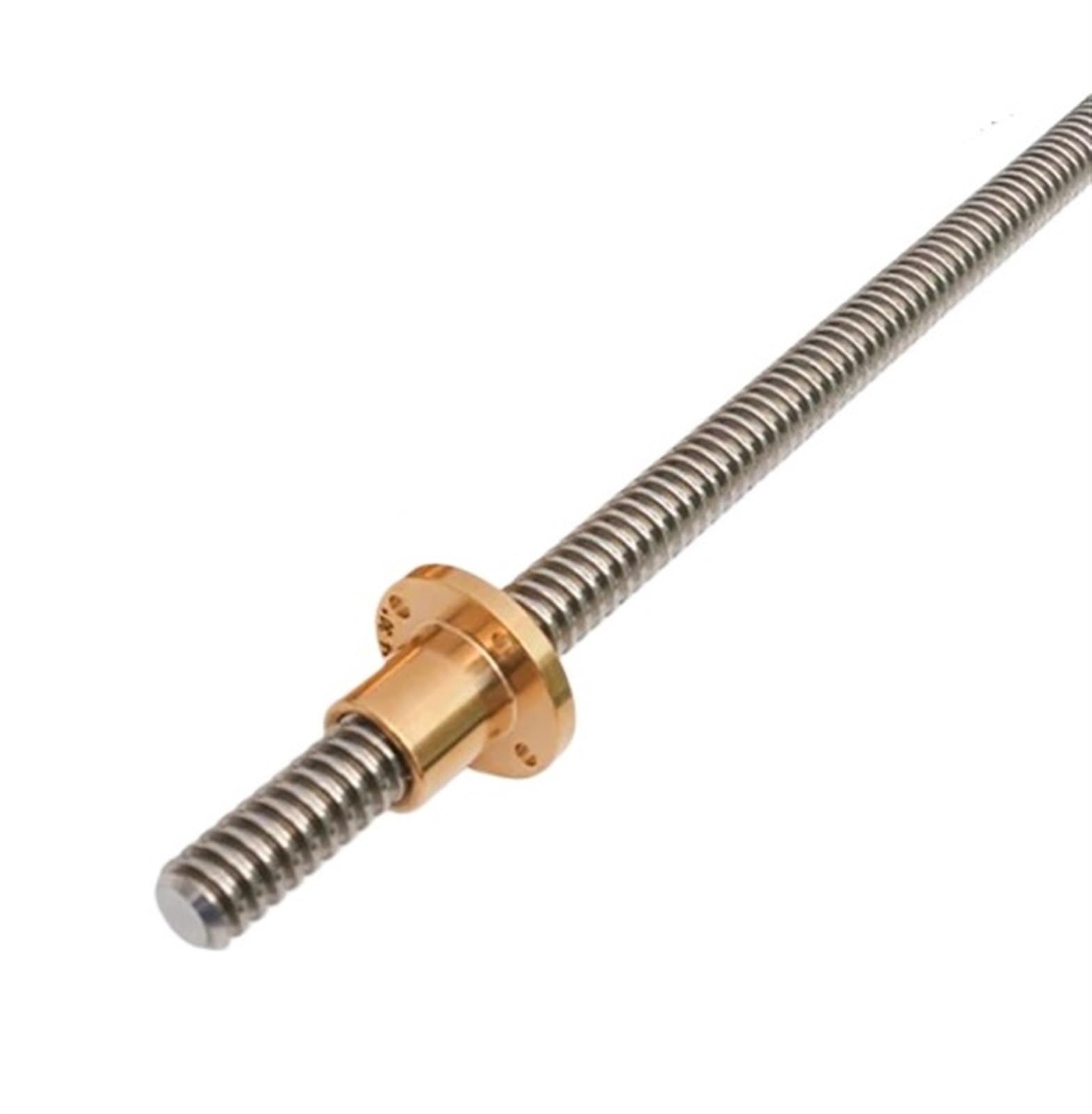 Metal Ball Screw nut T16 Lead Screw Diameter16mm Lead 8mm Pitch 4mm Length 100mm to 600mm with Brass Nut CNC 3D Printer Accessories(150mm)