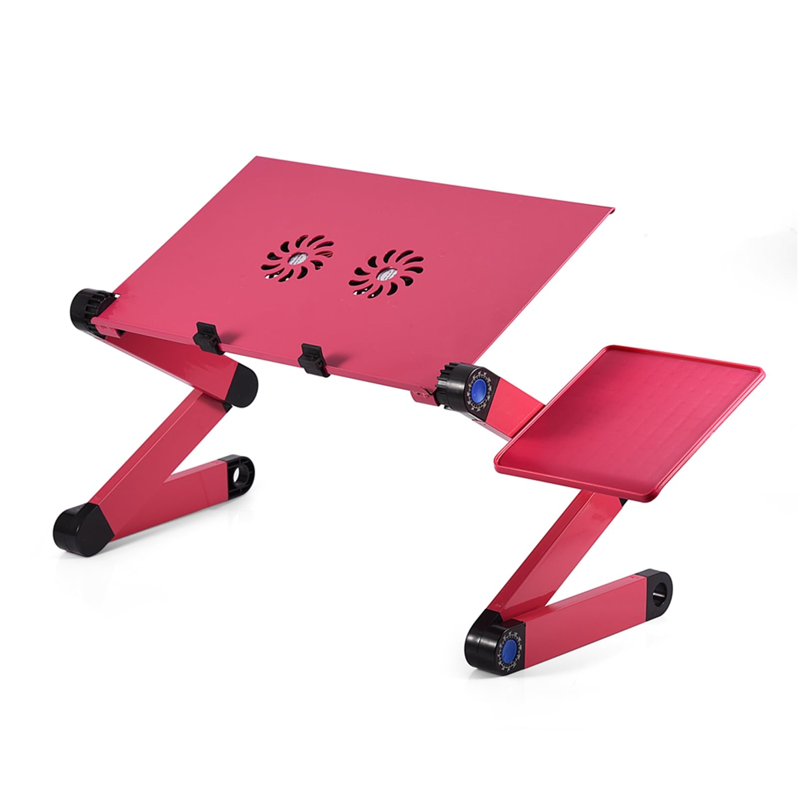 SIXRUN Supporto per Laptop Regolabile con Ventole di Raffreddamento per Uso Domestico e in Ufficio Design Leggero e Pieghevole per Laptop Fino a 17" (Rosa rossa)