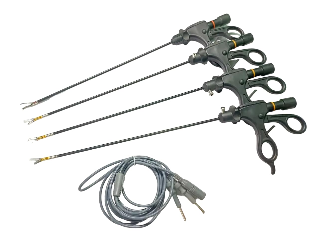 Laparoscopic Bipolar vessel Sealer Cutter Maryland Curved Dissectors Ruby Fenestrated Grasper Forceps and Cable Electrosurgical Surgical Instruments Set 5mm 330mm 5piece