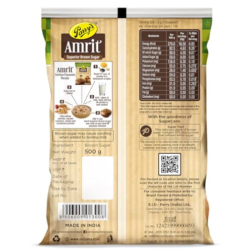 Image of Parry's Amrit Brown Sugar, 500 g (Pack of 2)