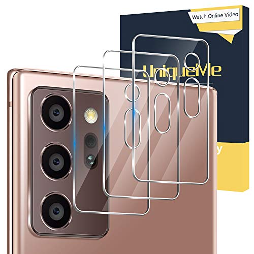UniqueMe [3 Pack] Protector de Lente de cámara para Samsung Galaxy Note 20 Ultra 5G / 4G 6.9 Pulgada, Vidrio Templado [9H Dureza] HD Film Cristal Templado
