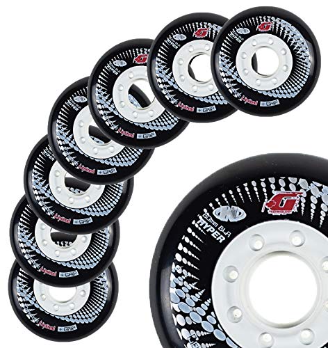 Hyper Concrete +G Inline Skate Wheels - 84A, 8-Pack - Freeride,...