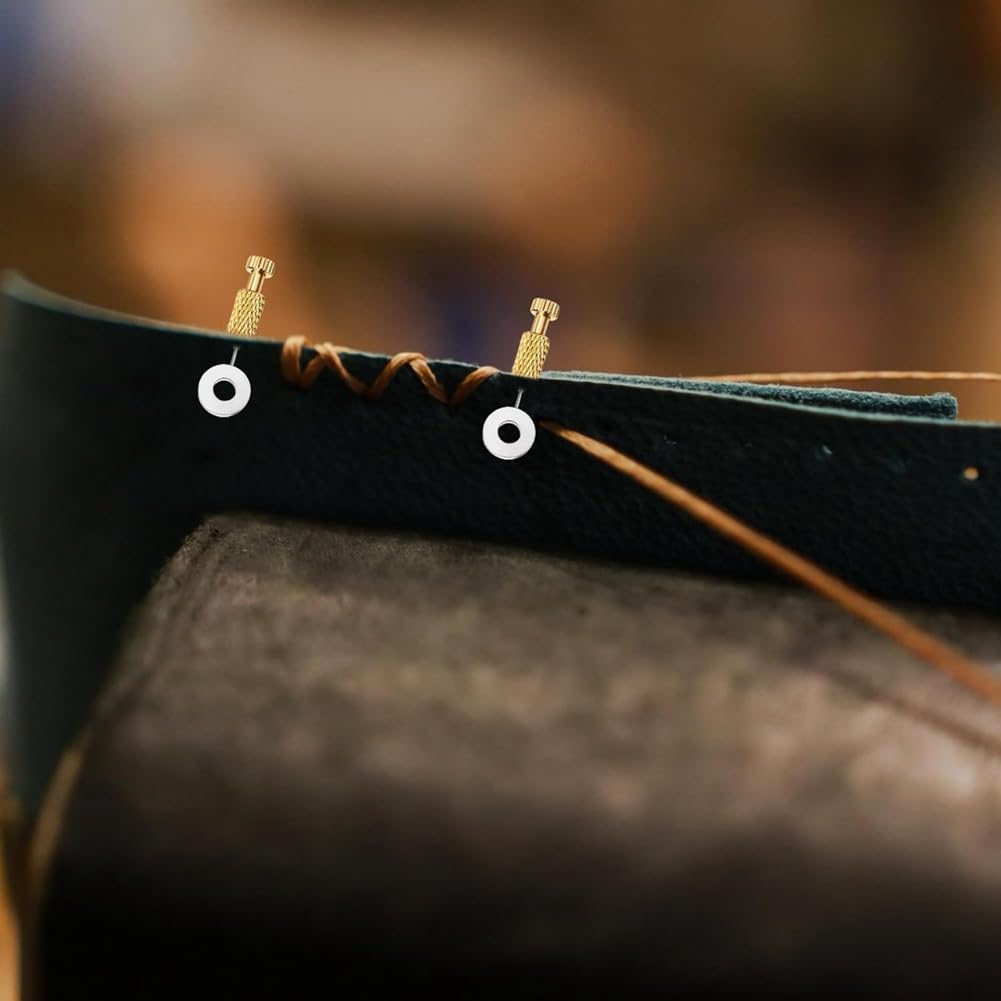 Fegtrtyoa 4 STKS Lederen Positionering Naald, Lederen Naalden voor Hand Stikken, Handgemaakte DIY Lederen Positionering Pins Gemakkelijk te gebruiken