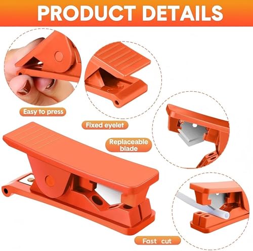 Image of 3 Pieces PTFE Plastic Tubing Cutter Hose Tube Cutter Pipe Accurate Tube Cutting Tool for Nylon PVC PU Tubing and Hose Cut up to 3 /4 Inch OD (Red)