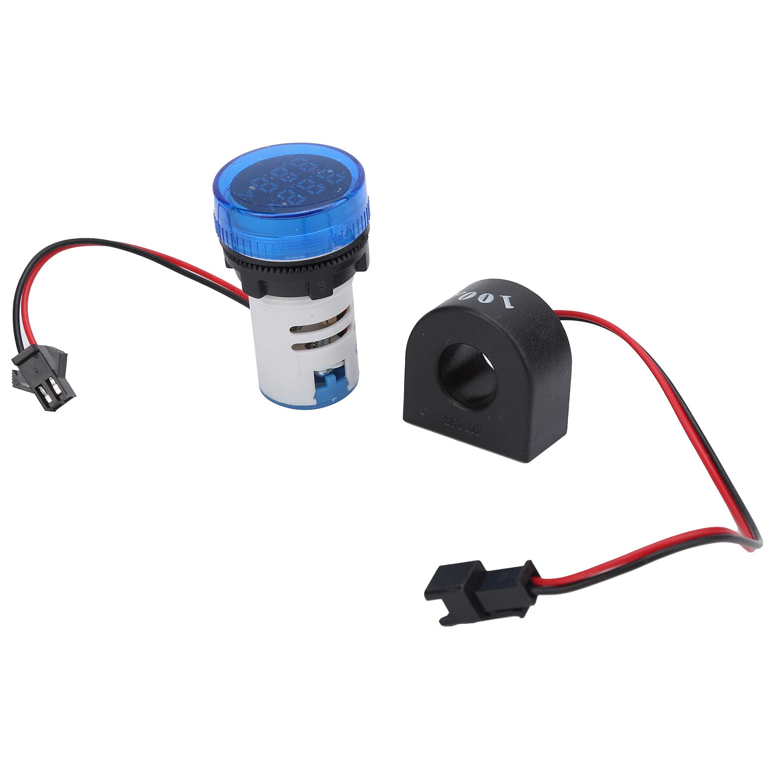 Voltage Current Dual Display Indicator Light Safety Measurement Indicator for Electrical Workers (Blue)