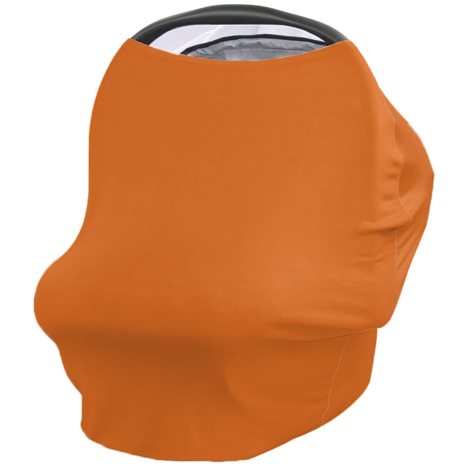 Nursing Cover for Breastfeeding Scarf, Orange Baby Car Covers Super Soft Multi Use for Canopy Shopping Cart Cover Blanket Stroller Cover