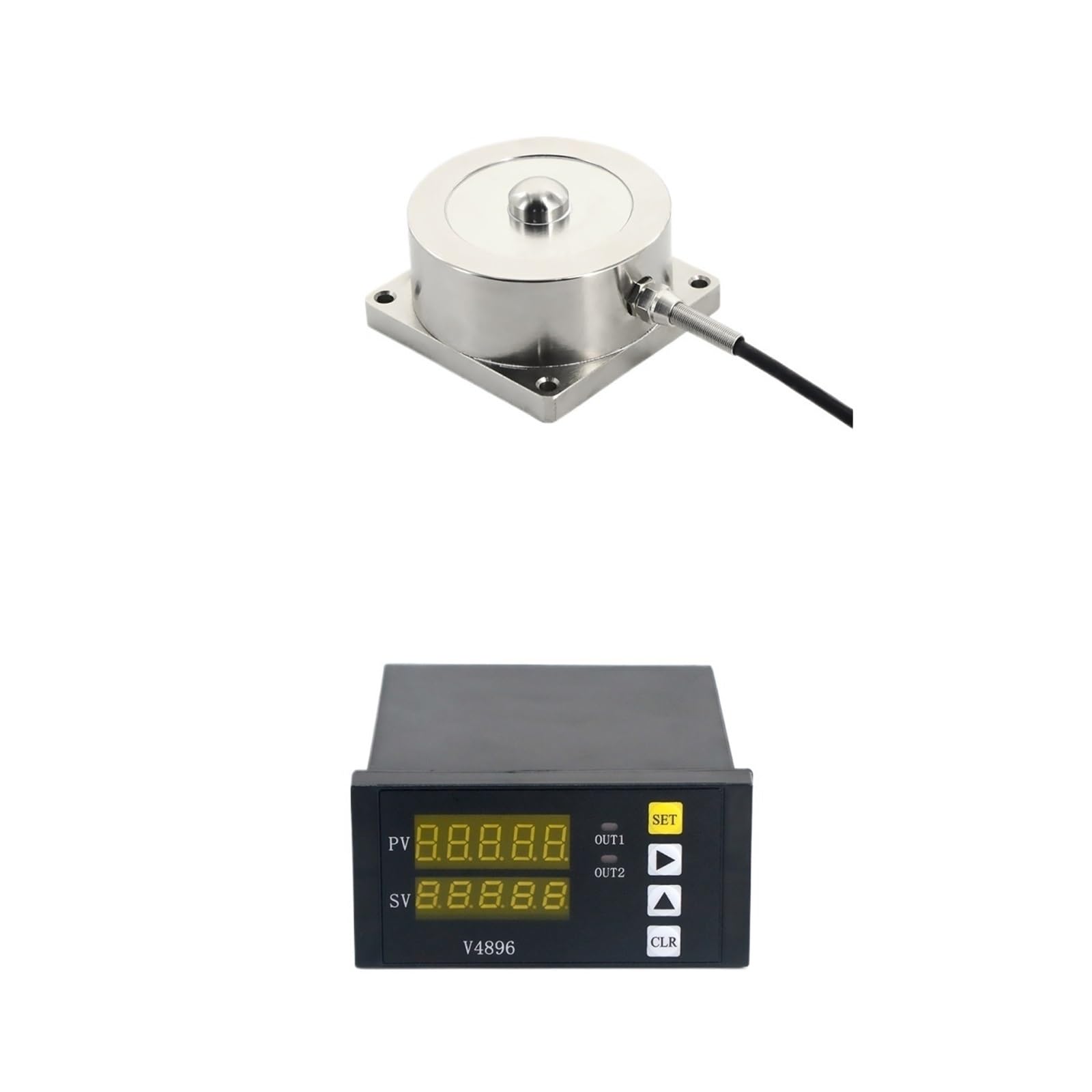 JJHQOKYNA Spokes Load Cell Sensor with Indicator Display Compression and Tension Cells for Force Measurement 200KG 5T(5T and Indicator)