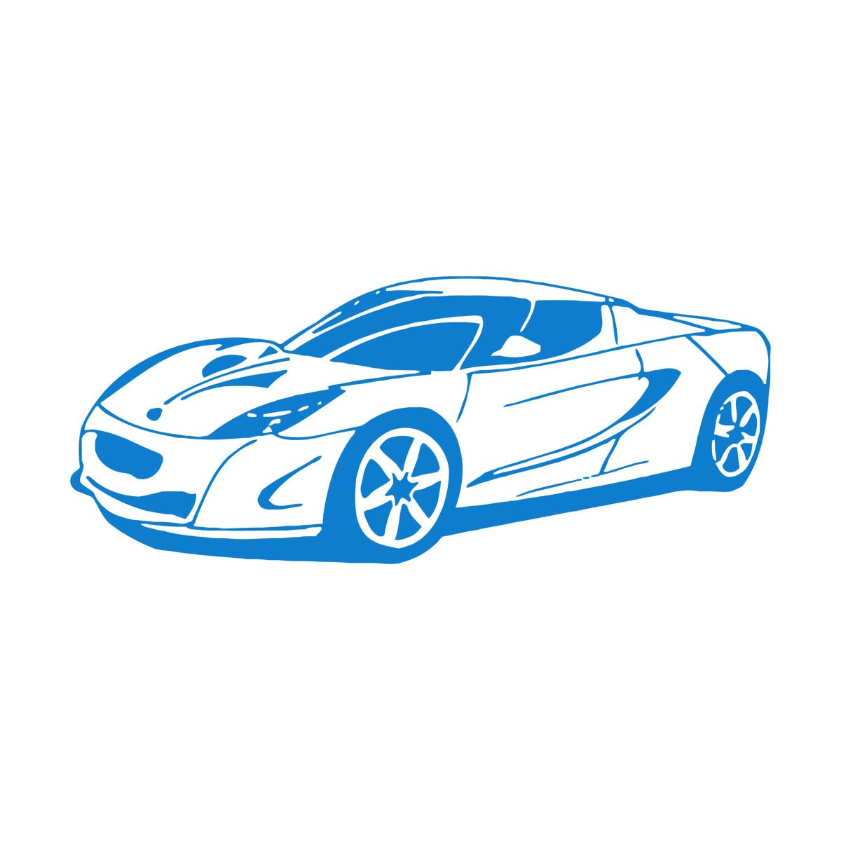 Sports Car Vinyl Wall Art Decal Removable Wall Decor Perfect for Boy’s Room Car Themed Wall Decals Art Mural Small - 42x100cm