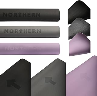 NORTHERN Yoga Mat 4mm Compact Lightweight Large Surface Gym Exercise Fitness Perfect for Pilates Gymnastics Workout Mat No…