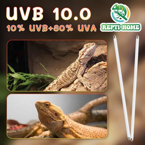 REPTI HOME T5 UVB Light Bulb 10.0, UVB Light Reptile Kit 39W 2Pack, Vivarium Light UVA UVB Lamp Bulb for Tortoise Lizard - Image 4
