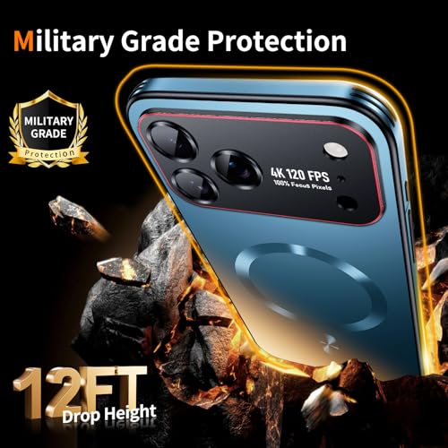 Image of for iPhone 17 Pro Max Case,Slim Design Compatible with MagSafe,Strong Magnetic Shockproof Military-Grade Protection for Screen & Camera Cover Case for 17 Pro Max,Blue