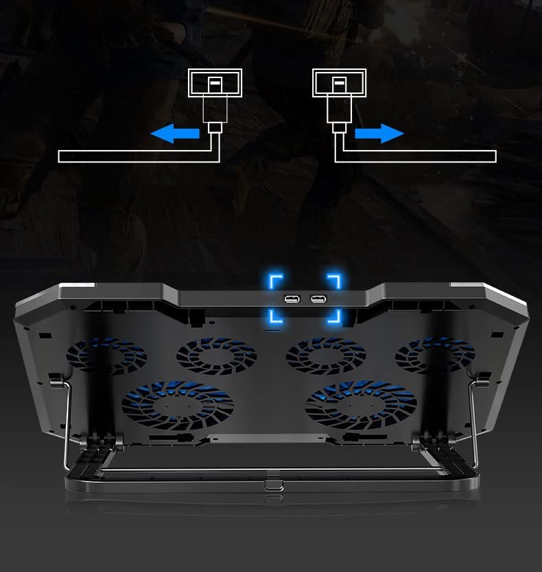 Base enfriadora para laptop RGB con 6 ventiladores miniatura 7