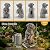 Lavezee Solar Garden Decor Dog Statues Outdoor, Dog Garden Statue 9.8‘’ for Yard Decorations Outdoor, Ideal Gifts for Mom Dad Dog Lovers Birthday Housewarming Present