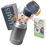 Edelstahl Thermobehälter für Essen - 700ml - Thermo Lunchbox - Warmhaltebehälter für Speisen - Essensbehälter für Babynahrung, Suppen, Müsli to go Speisegefäß