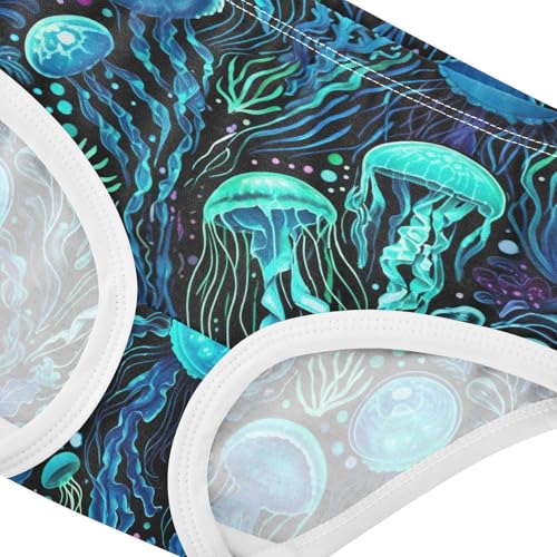 Joisal Aesthetic Blue Jellyfish Colorful Dots Toddler Girls Underwear 2t Cotton Panties Little Girl Bright Briefs Underpants4