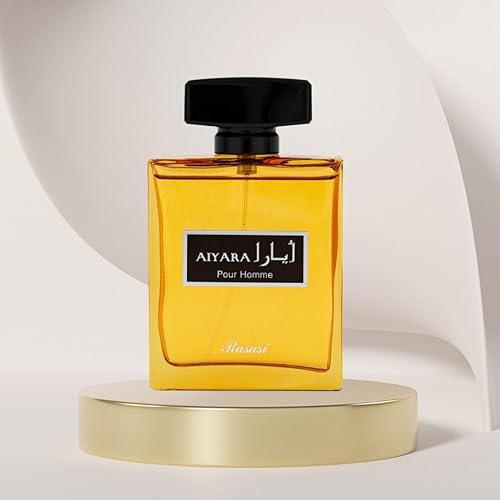 Miniatura 5 de RASASI Aiyara Eau De Parfum Spray 100ML (3.38 oz)  Perfume árabe de larga duración para hombres, fragancia picante, amaderada y dulce, aroma