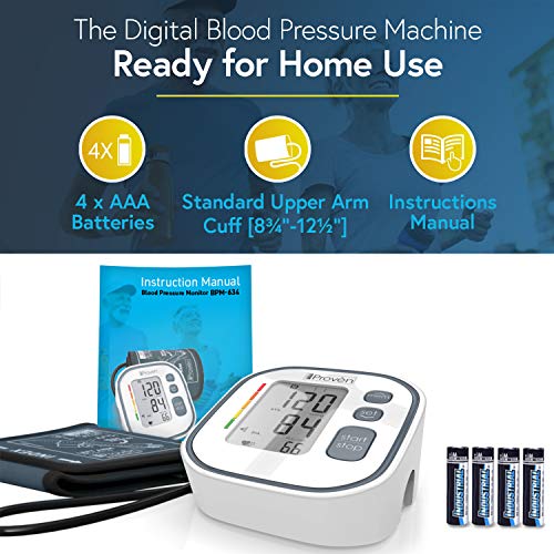 iProven Digital Blood Pressure Monitor Upper Arm, Large BP Cuff Automatic, 60 Reading Memory, Irregular Heartbeat Detection, Accurate & Fast Reading, BPM-634 - Thumbnail 3