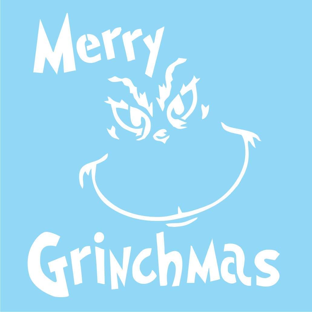 Merry Grinchmas Mr Grinch Face Popular Christmas DIY Signs 9 x 9