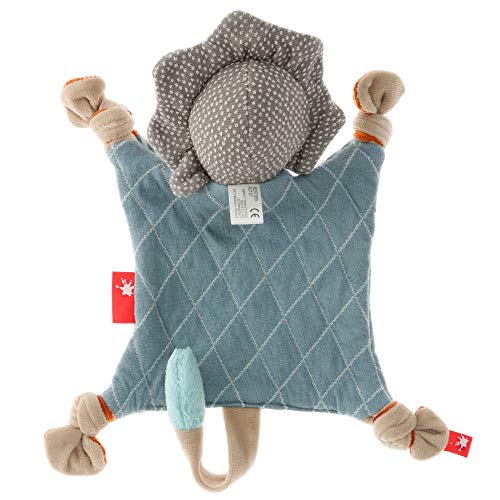 SIGIKID 42157 Schnuffeltuch Löwe Kuscheltuch Mädchen und Jungen Babyspielzeug empfohlen ab Geburt beige/blau – Bild 5