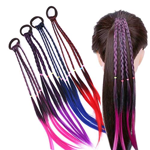 Hair Accessories for Girls, Girls Hair Extensions Accessories, Ponytail Hair Ornament Headbands Rubber Bands Beauty Hair Bands Headwear Kids Twist Braid Rope Headdress