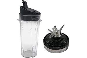 Ninja Kitchen System Replacement Bottom Pro Extractor Blade Assembly with Cup & Lid Set