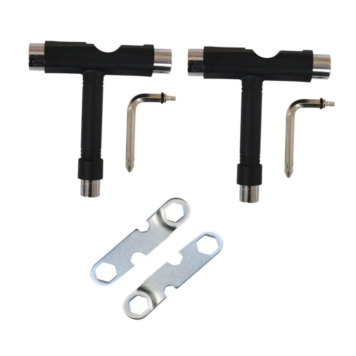 Totority Skate Tools Kit T-Shape Socket Wrench Allen Key for Skateboard Roller Skates Mini Spanner Multi-Function Mini Board