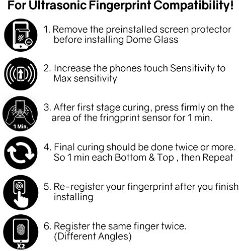 Galaxy S10 Screen Protector, [Dome Glass] Full 3D Curved Edge Tempered Glass [Exclusive Solution for Ultrasonic Fingerprint] Easy Install Kit by Whitestone for Samsung Galaxy S10 (2019) - 1 Pack