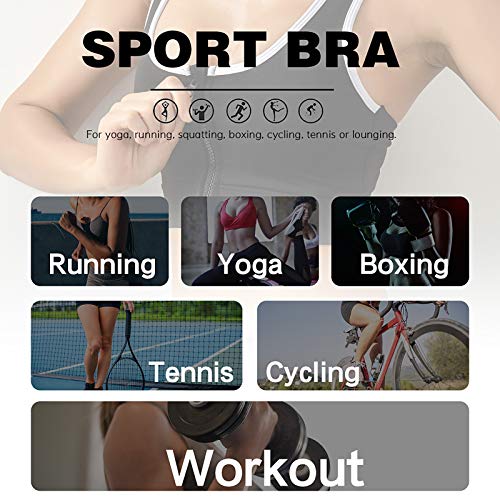 pedkit Sutiã feminino com zíper frontal esportivo Strappy Racer traseiro removível acolchoado ioga a
