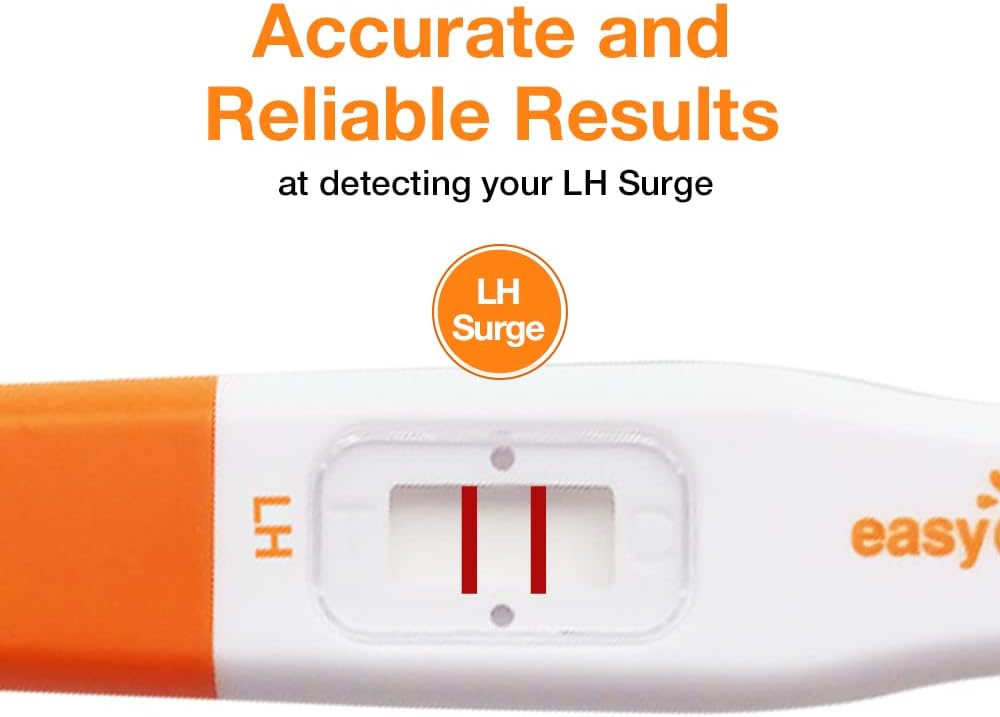 Easy@Home 25 Ovulation Predictor Kit Test Sticks, FSA Eligible Midstream Fertility Tests, Powered by Premom Ovulation Predictor App and Period Tracking : Health & Household