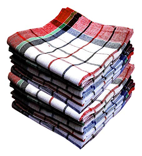 Ak Retails Super Highly Absorben, Pack of 10, 22×22 INCH, 100% Cotton, Multipurpose Kitchen Napkin, Cleaning Cloth, Duster and Chapatis Napkins, Multi-Coloured