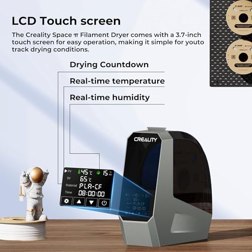 Image of 2025 Official Space Pi Filament Dryer Upgrade, 3D Printer Filament Dry Box with 360 PTC Fast Heating, 3.7'' LCD Touch Screen, One Key Set Filament dehydrator Fits 1.75 /2.85mm PLA PETG ABS