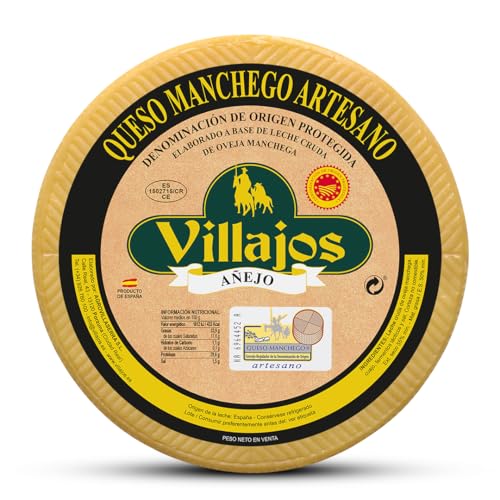 VILLAJOS | Queso Manchego Artesano DOP Añejo (Entero)