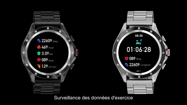 Montre Connectée LIGE Noire - Étanche Sport - 45.5mm - + Écouteurs Bluetooth Offerts !