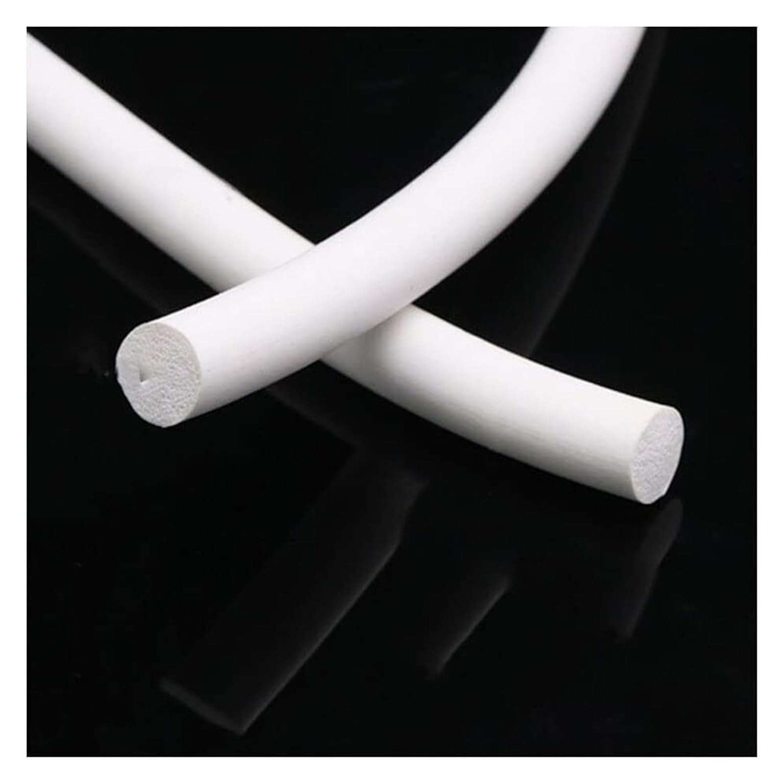 Zxffhdhjh One Color Silicone Rubber Sponge Strip， 1Pcs 1.5Mm- 20Mm Silicone Rubber Foam Round Strip, White Foaming Cord Sponge Strips, Closed-Cell Circular Support Rod(14Mm 1M)