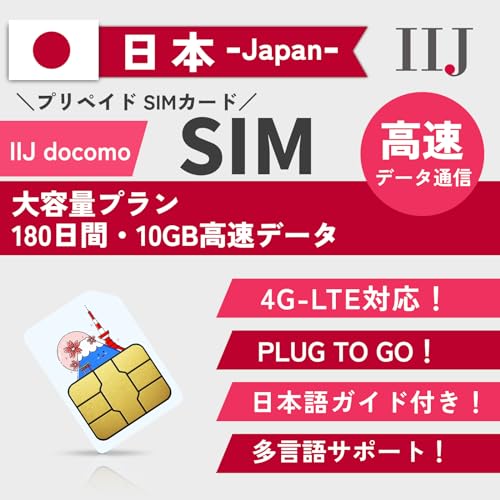 y{ simzIIJ docomo vyChsim 180ԁE10GBf[^ 4G LTE { vyCh simJ[h f[^p simst Japan SIM (180 10GBiIIJj)