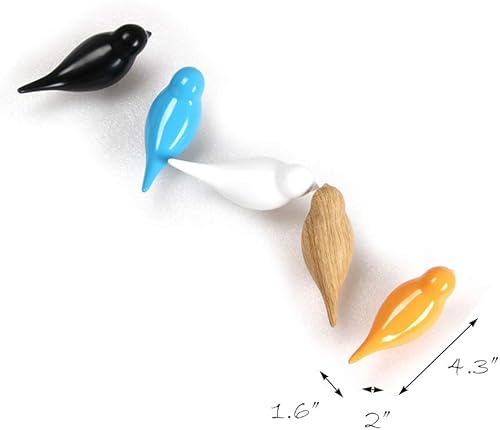 Miniatura 2 de DesignSter Ganchos de resina para abrigos de pájaros, creativos montados en la pared, decoración de arte, sombrero, toallero, colgador, regalo para