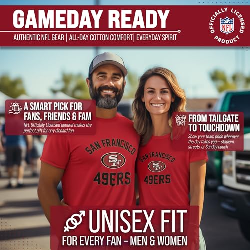 Image of NFL Gameday Cotton Blend T-Shirt for Men and Women - Licensed