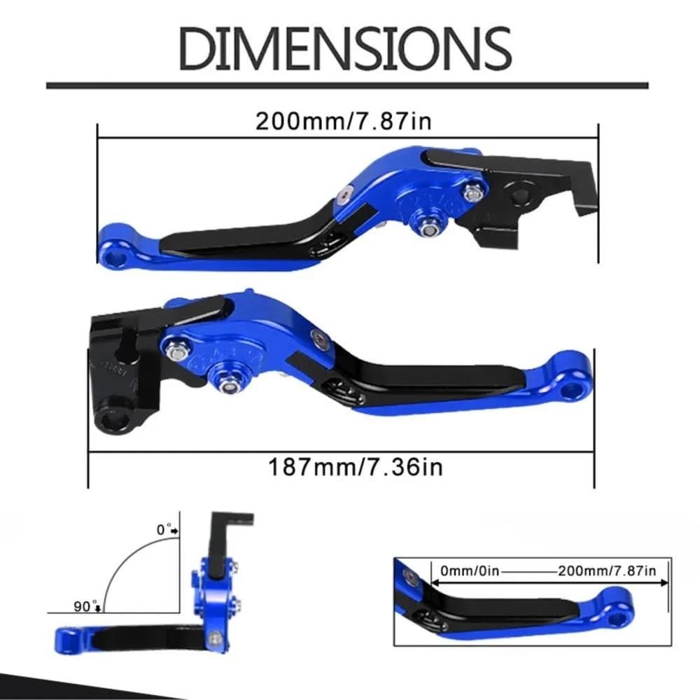 Kupplung Motorrad Für Yamaha TRICITY 2019 Einstellbare Bremse Kupplung Hebel CNC Faltbare Ausziehbare Griff Bar Griffe(Gold2)