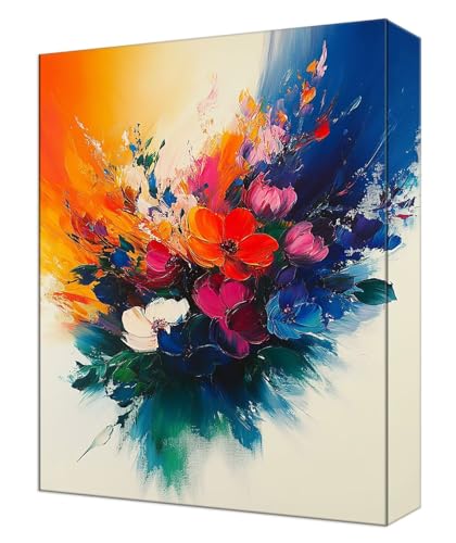 Peinture par numéro adulte fleur 50x70cm avec kit acrylique complet