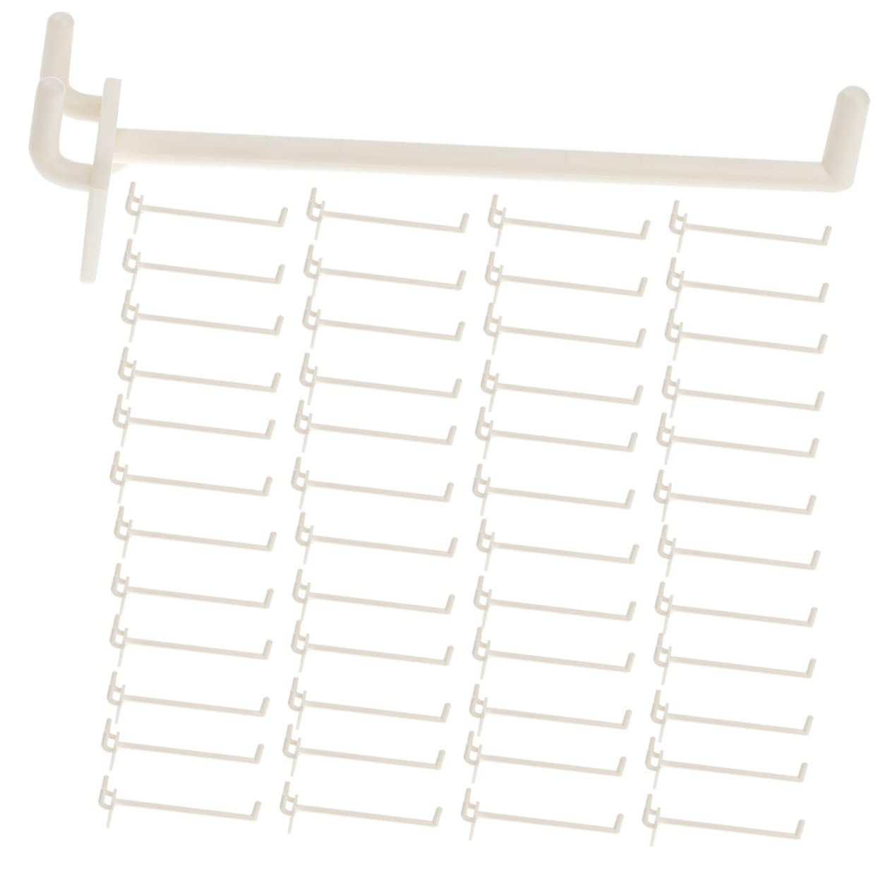 HOMOCONO 50pcs Peg Board Hook Garage Pegboard Pegs Pegboard Hangers Garage Storage Hooks Pegboard Hooks Pegboard Clips Heavy Duty Shelving Garage Pegboard Hook Display Hooks White Abs