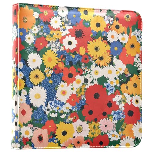 Álbum de fotos Scrapbook autoadhesivo FLildon con cubierta de cuero PU, 3 anillos, 40 páginas, 8x10 pulgadas miniatura 1