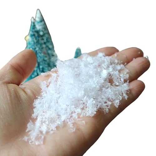 LilaLemon 5g Fake Snow for Xmas Winter Décor,Christmas Artificial Snow Decorations Snowflakes for Crafts,Party Decoration