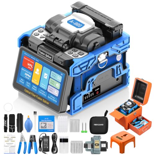 Fiber Fusion Splicer A-88S SM&amp;MM Six Motor Core Alignment Fusion Splicer, Touch Screen, Supports 8S Fast Fusion &amp; 18S Heating, 3-in-1 Fixture, Automatic Intelligent Fiber Optical Welding Splicing