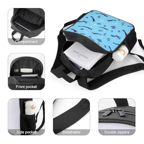 Scuba Diving Pattern Travel Backpack Casual Daypack Shoulder Bag with Adjustable Shoulder Straps for Hiking4