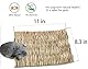 CAMITER 5 Stück Kleintier Grasmatten,Tier-Kauspielzeug, Kaninchen-Bett, Natürliche Handgewebte Grasmatte Sicher und Essbares für Hamster, Kaninchen, Papageien Meerschweinchen und Frettchen