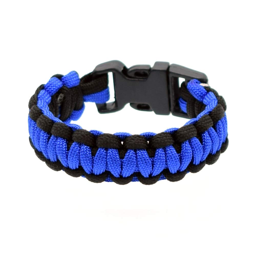 BDM - Pulsera de paracord supervivencia de color azul paracaidas