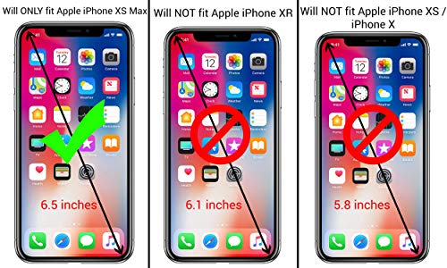 Coveron Iphone Xs Max Wallet Case - Detachable Magnetic Phone Case With Flip Credit Card Holder Wallet Cover And Wrist Strap In Vegan Leather - Essential Series - Red #TOP1