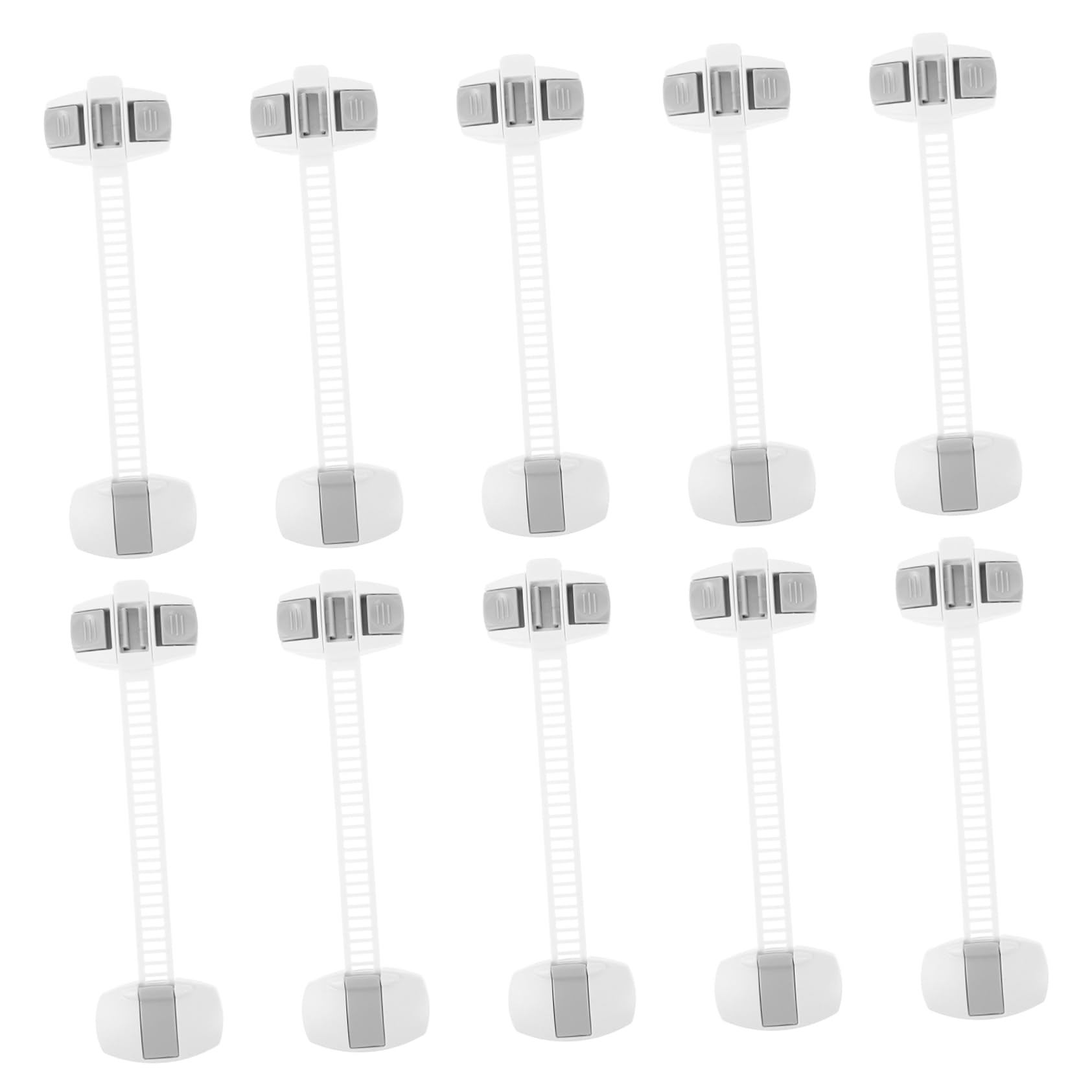 ORFOFE 10 Unidades Cerradura Protectora Multifunción Cerradura de Seguridad para Ñiño Cierre Infantil para Armario, Guardarropa y Puerta Diseño de Galleta, Fácil para Adultos, Seguro