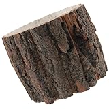 SHINEOFI Rustikaler Holzrinden blumentopf Ø Holz Pflanzkübel Bonsai Planter für Innen Außen Dekorativer Baumstamm Pflanzbehälter als Geschenk und Wohnaccessoire