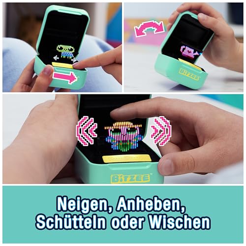 Bitzee 2023-15 Digitale Haustiere zum Anfassen, interaktives Spielzeug mit 15 virtuellen elektronischen Tieren, die auf Bewegung und Berührung reagieren, Mint, ab 5 Jahren